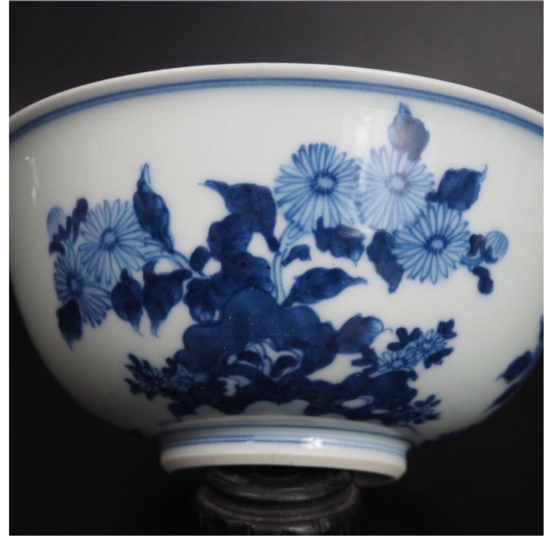 送料無料　作家物　倣明時代大碗　径17.5ｃｍ
