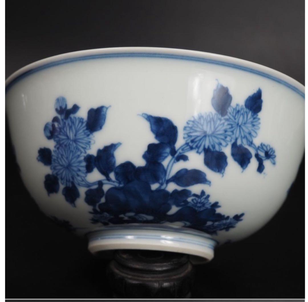 送料無料　作家物　倣明時代大碗　径17.5ｃｍ