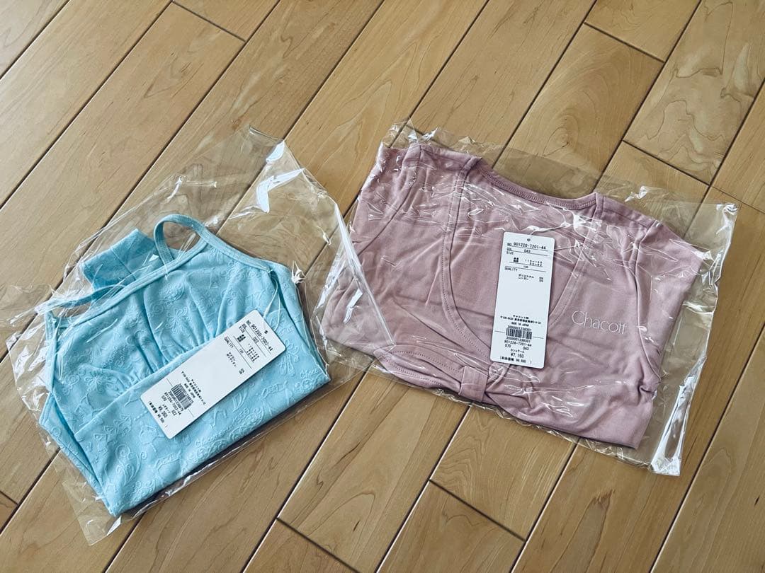 チャコットChacott水色レオタード・ピンクカシュクールボレロ