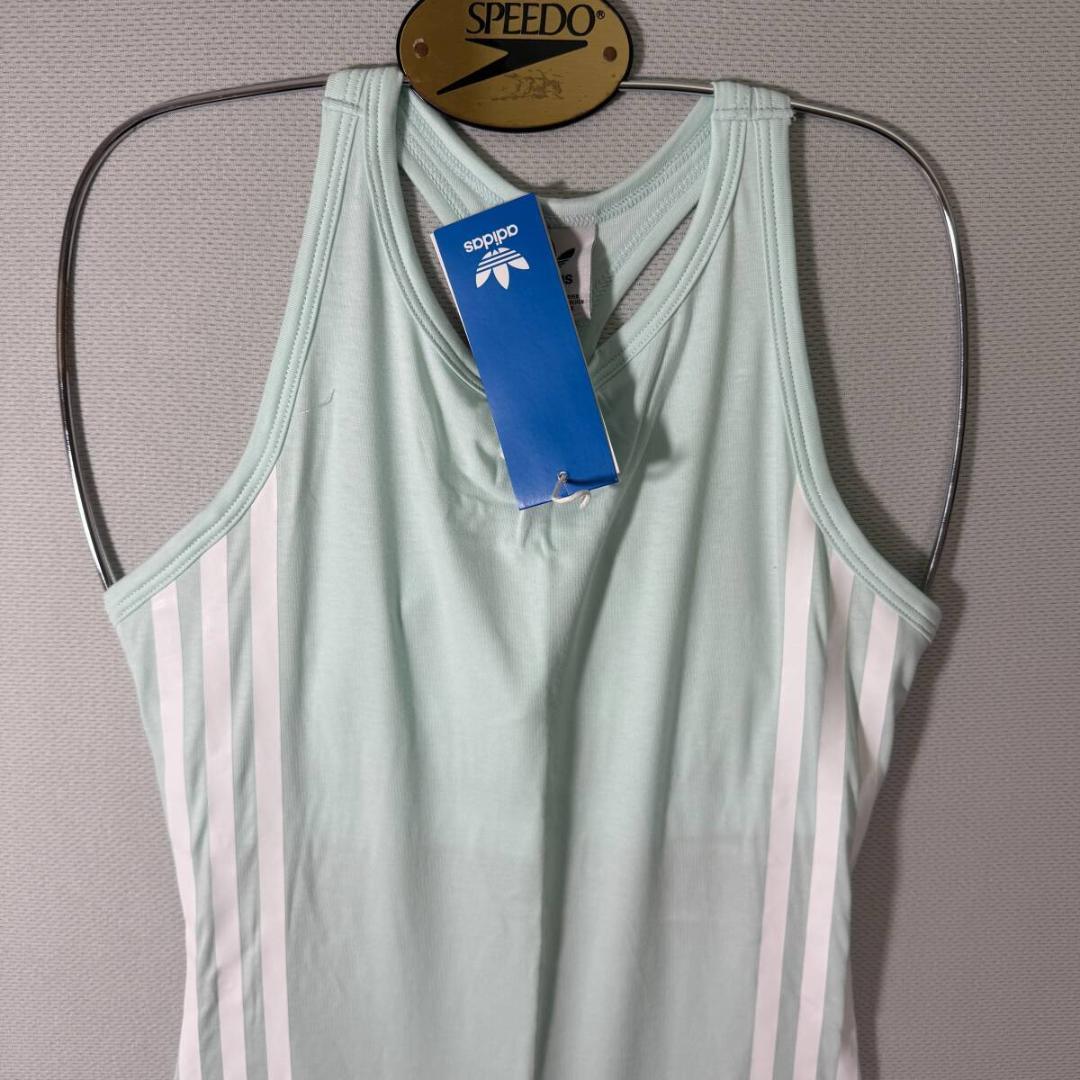 adidas ボディスーツ レオタード コットン Light Blue 海外L