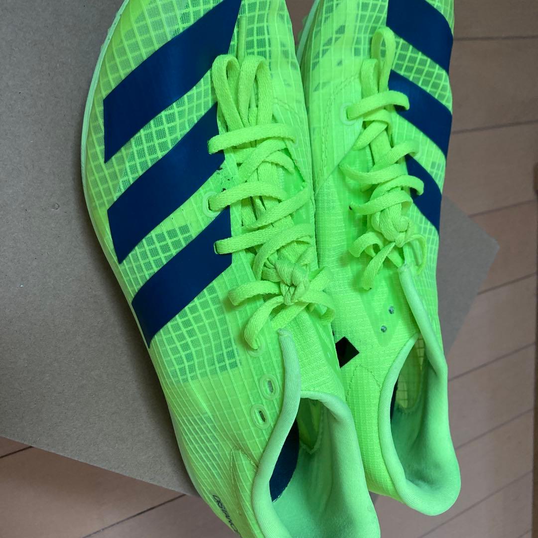 adidas 蛍光イエロースパイクシューズ
