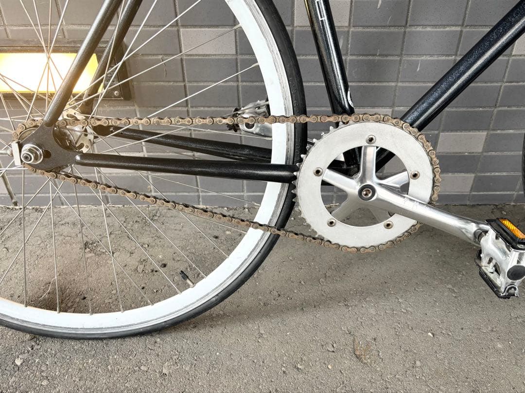 送料込 FUJI FEATHER クロモリ ピストバイク 52 完成車