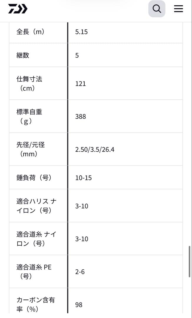 ダイワ　マークドライ　5-52遠投　インターライン