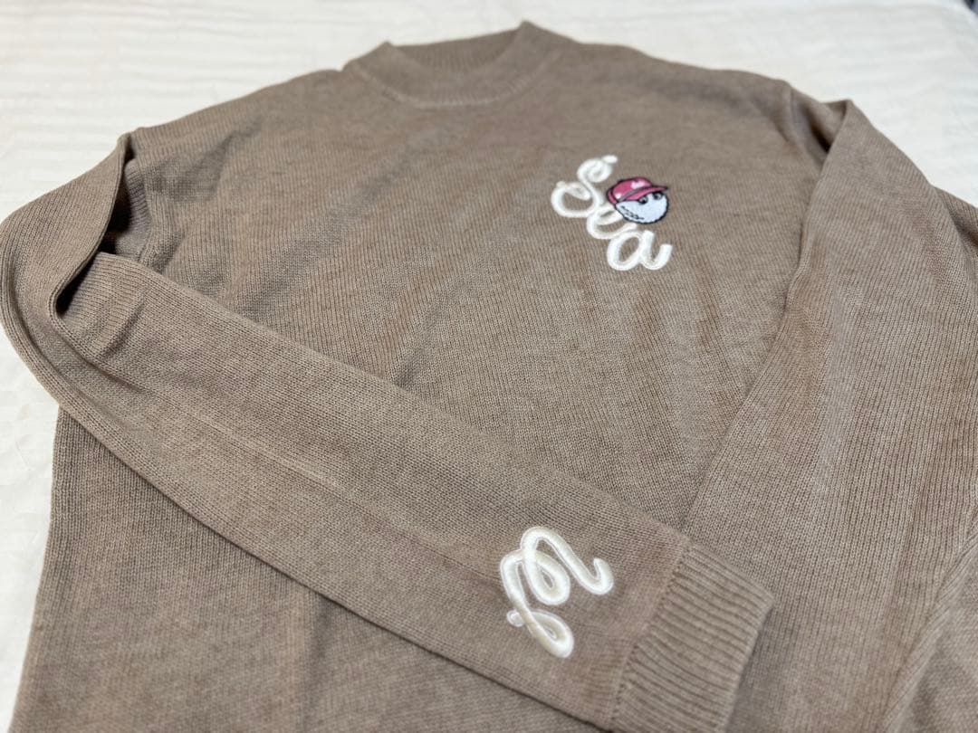 MALBON x WIND AND SEA ニットセーター ベージュ