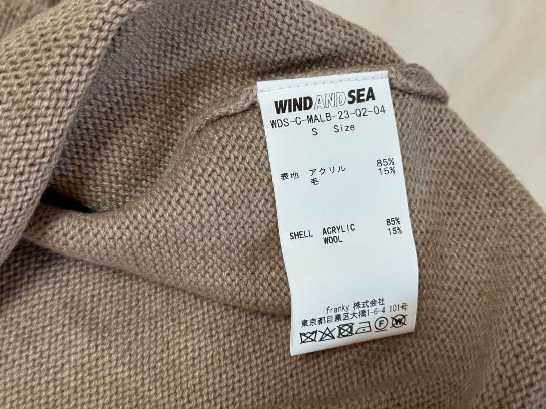 MALBON x WIND AND SEA ニットセーター ベージュ