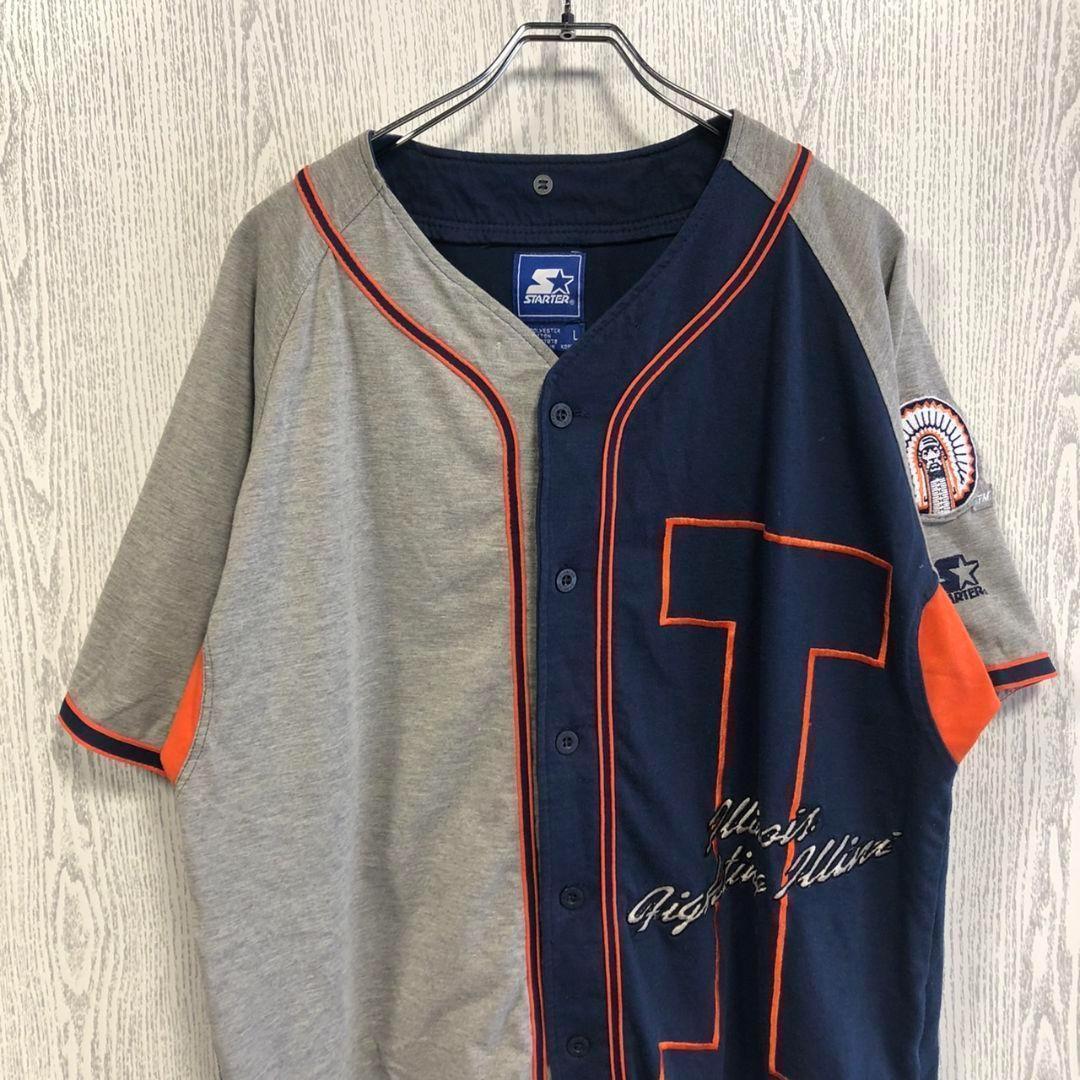 STARTER　スターター　刺繍ロゴ　半袖シャツ　ユニフォーム　XL 古着