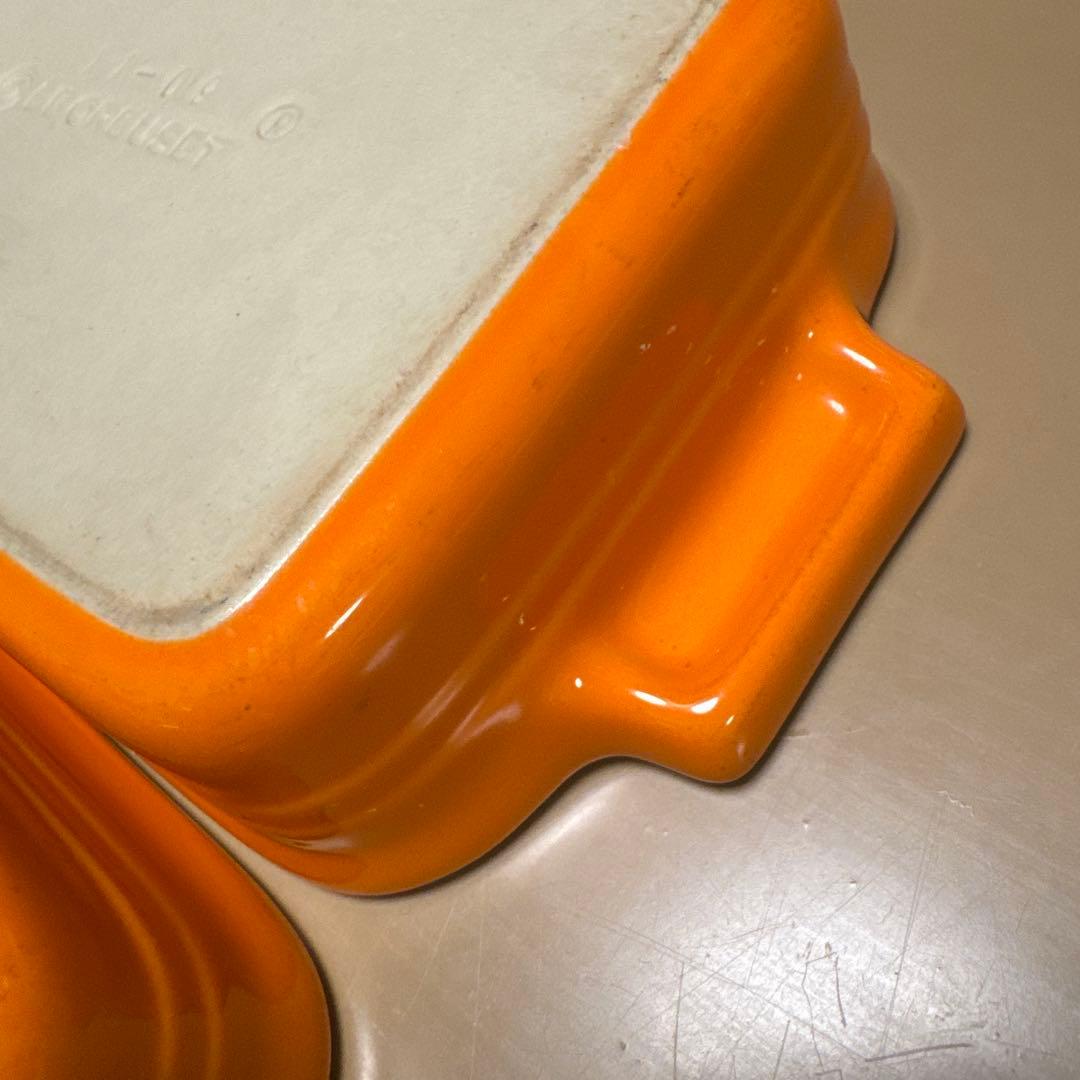 LE CREUSET オレンジ 耐熱皿 3個セット