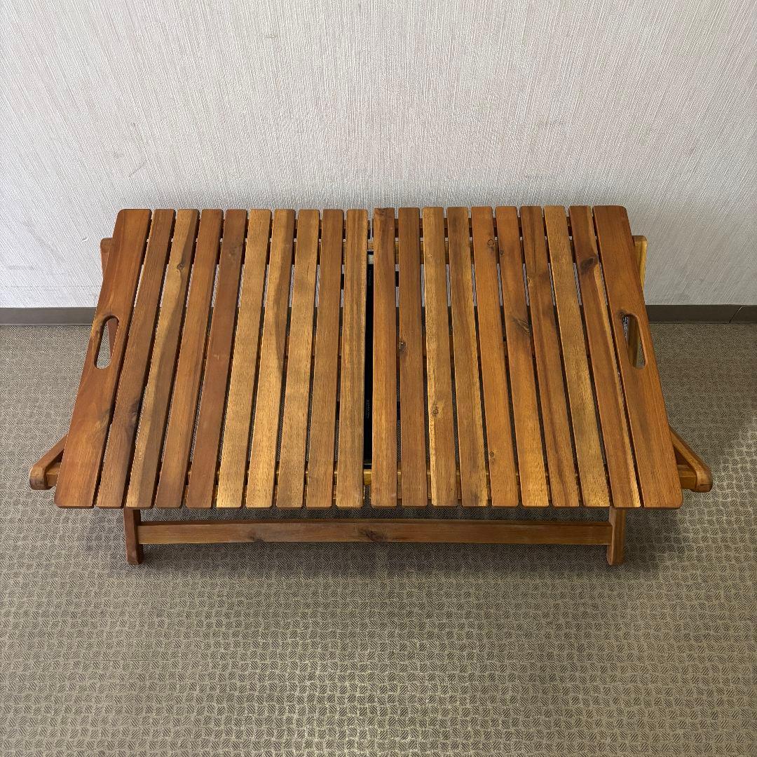 【USED】NITORI ニトリ ローテーブル 天然木 アカシア 折りたたみ ①