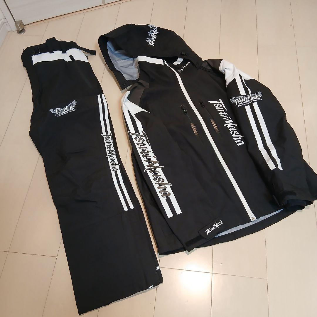 ☆新品未使用品☆ 釣武者　３レイヤーサブトルストレッチレインスーツ　M