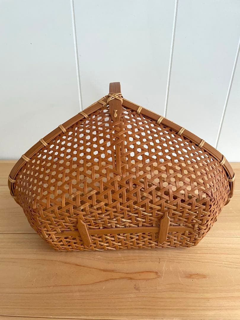 大分　別府　竹細工　手つきかご　工芸品