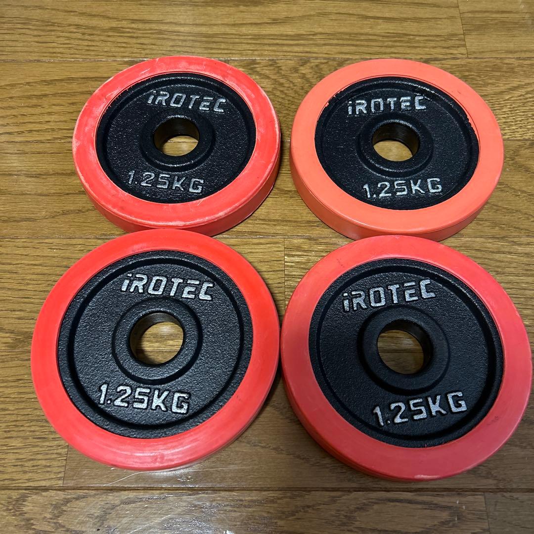 iROTEC ダンベルセット 計20kgセット（赤ラバー付き）