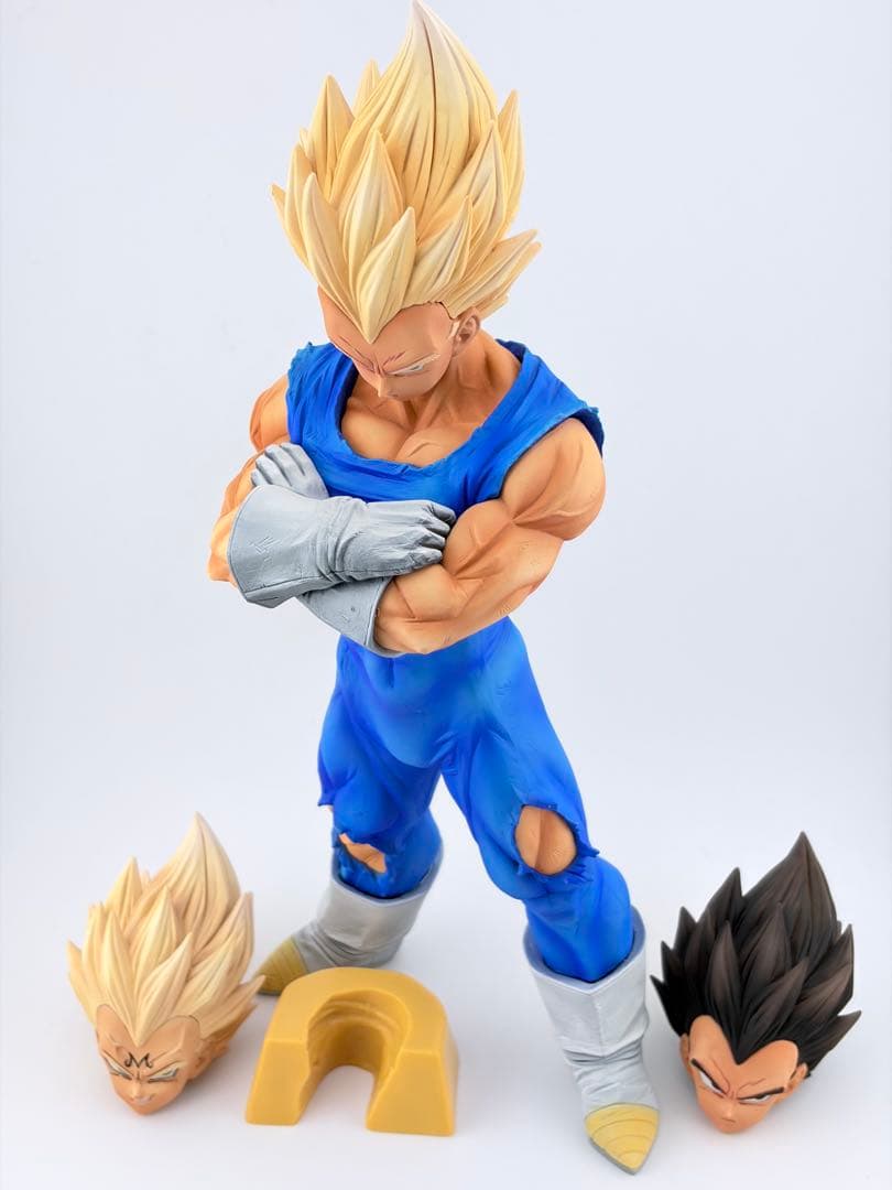 マ*ト様 ドラゴンボール　グランディスタ　ベジータ　リペイント　頭部パーツ3つ付