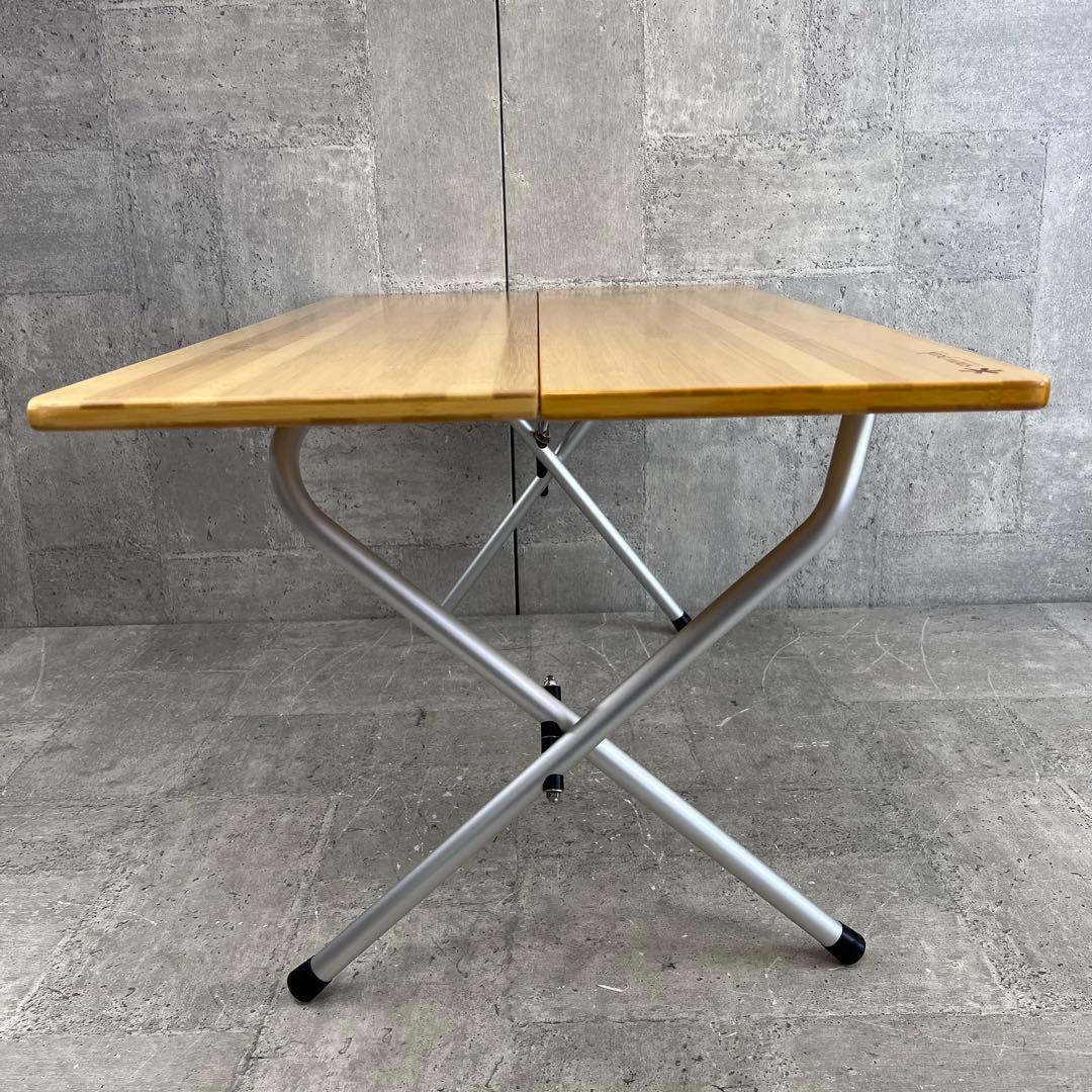 廃盤品 peak ワンアクションローテーブル竹 LV-100T