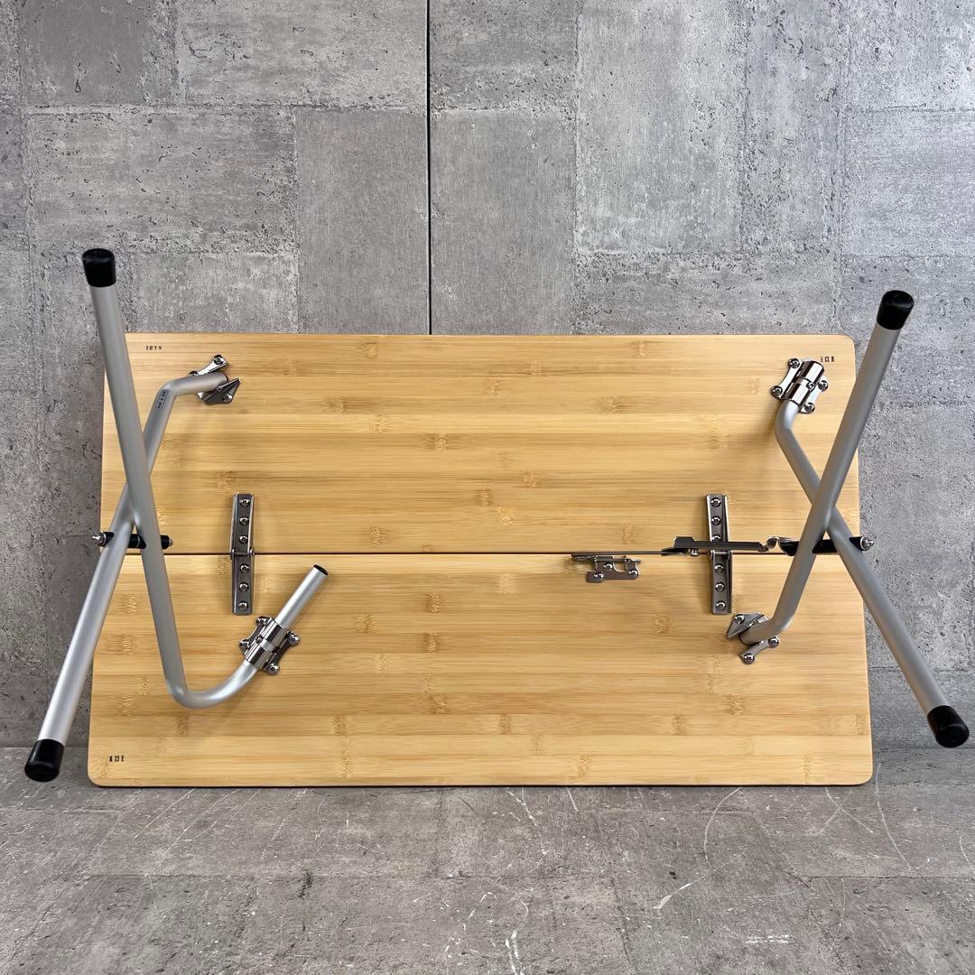 廃盤品 peak ワンアクションローテーブル竹 LV-100T