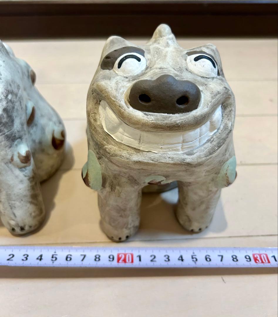 陶器製シーサー 2体セット