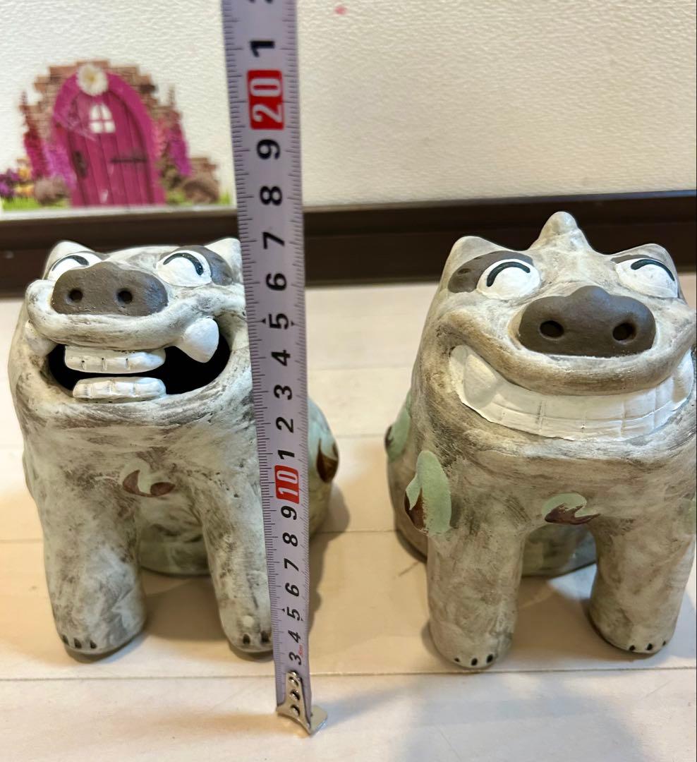 陶器製シーサー 2体セット