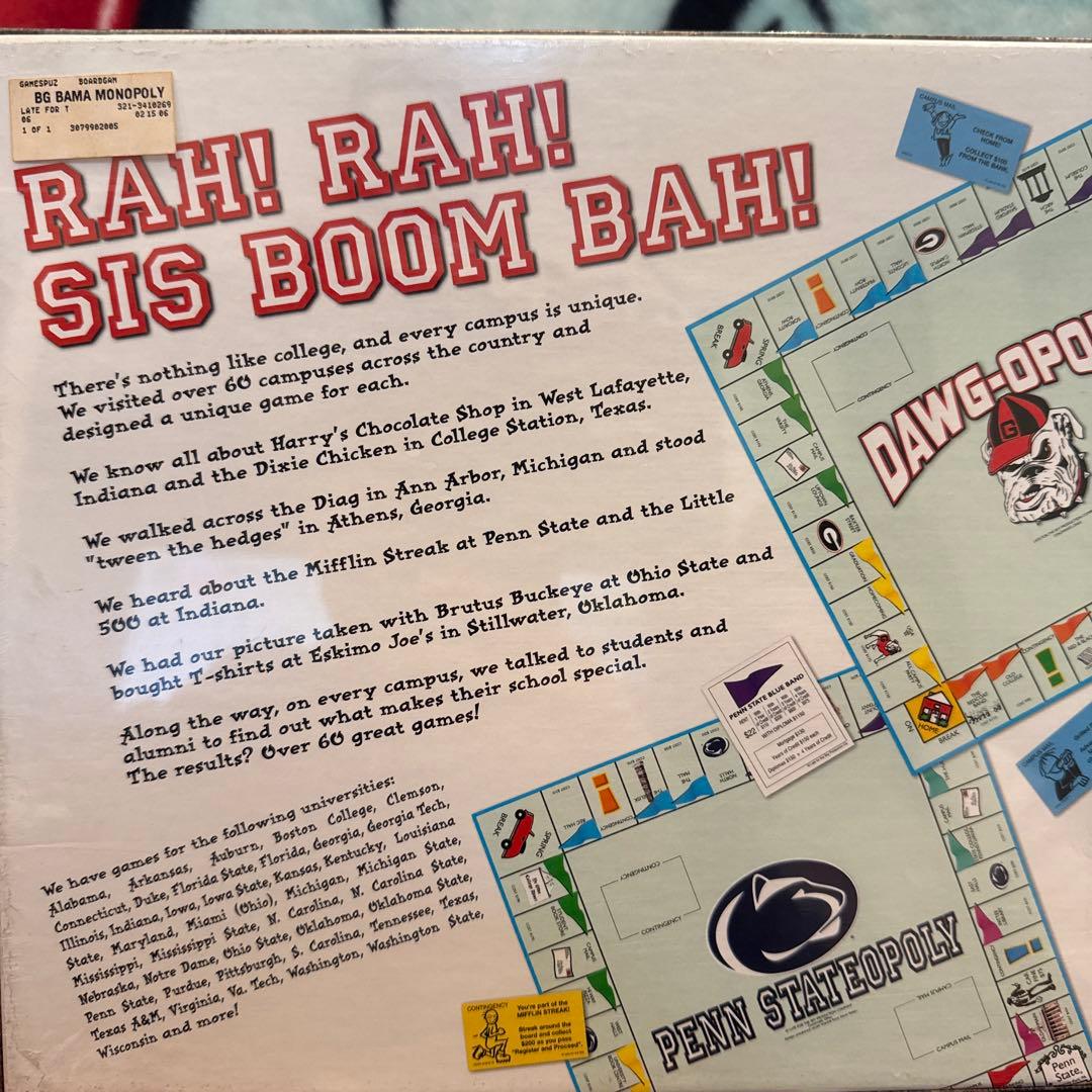 BAMAOPOLY(Monopolyボードゲーム) アラバマ大学 _大学アメフト