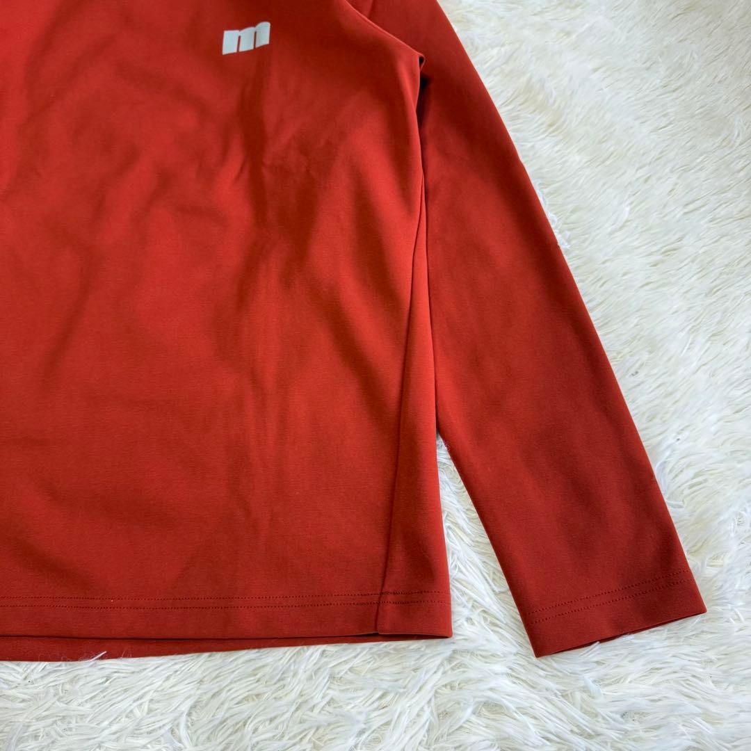 【マンシングウェア】極美品 モックネック オレンジ 襟ロゴ L メンズ