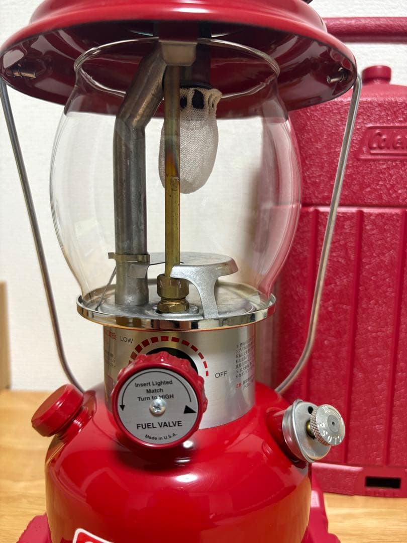 Coleman ワンマントルランタン　レッド　シーズンズランタン風カスタム