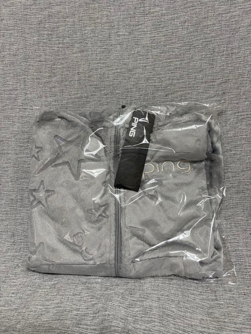 S ☆新品☆ PING ゴルフ ベロア フーディー ボア　ブルゾン グレー