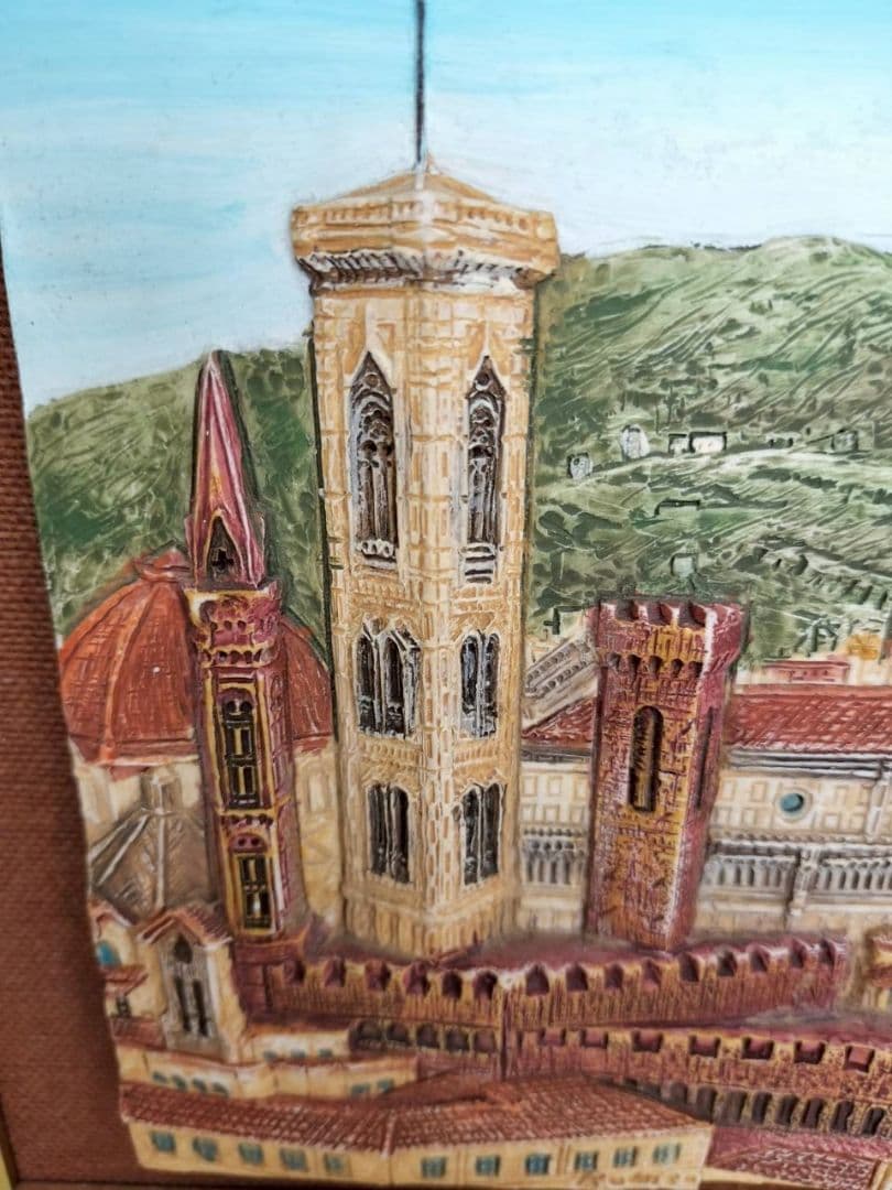 三越デパートローマ店購入品　立体絵画　フィレンツェの風景 　立体アート