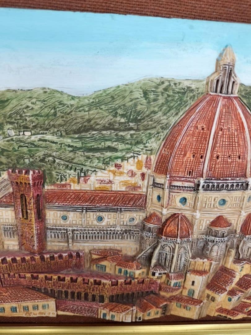 三越デパートローマ店購入品　立体絵画　フィレンツェの風景 　立体アート