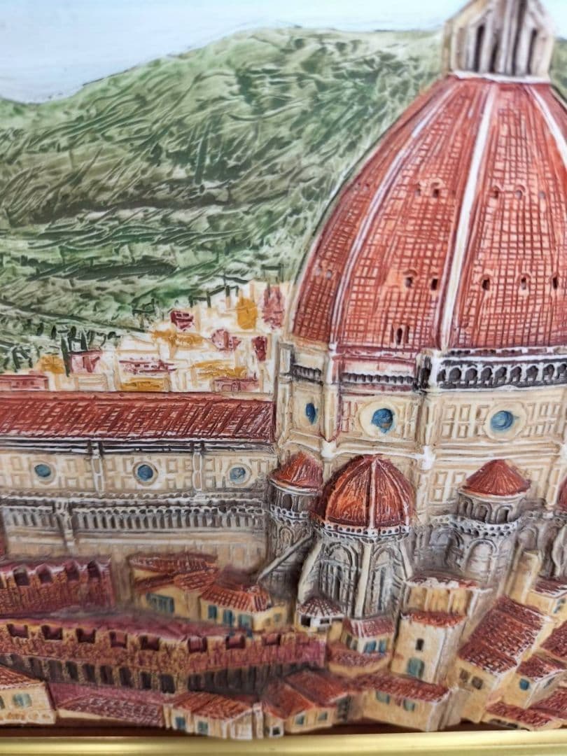 三越デパートローマ店購入品　立体絵画　フィレンツェの風景 　立体アート