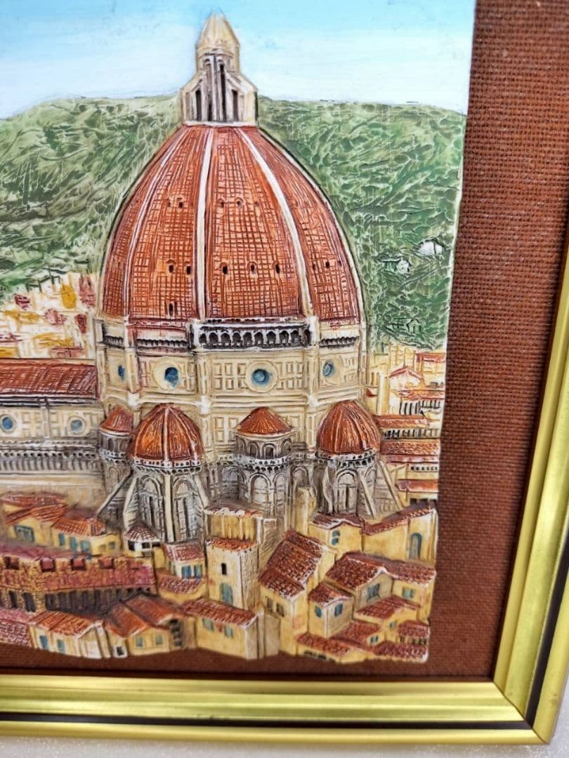 三越デパートローマ店購入品　立体絵画　フィレンツェの風景 　立体アート