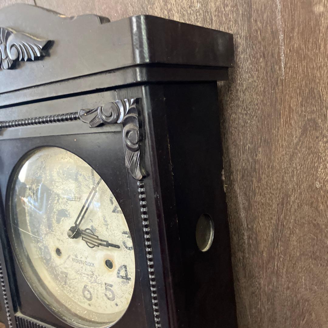 E-3 ジャンク品 昭和レトロ K. YORITU CLOCK 柱時計 振り子