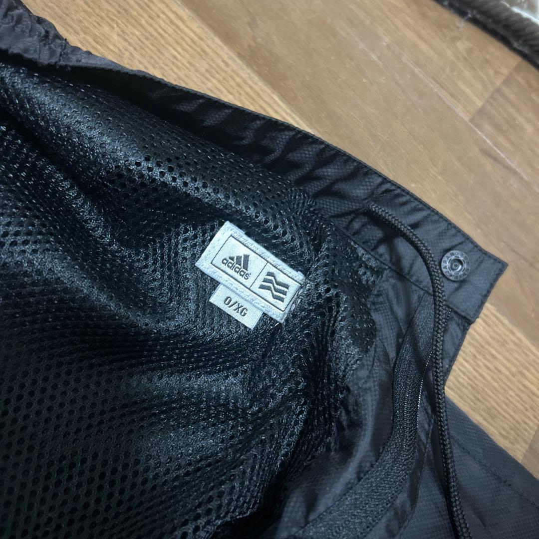 adidas ブラック ジャージ上下セット　ナイロンジャケット 黒　LL 中綿