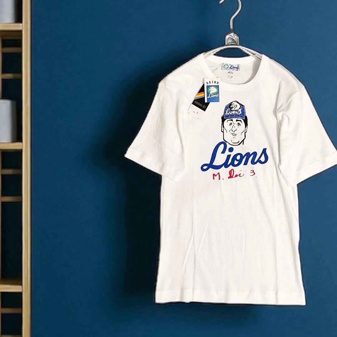 ◎注目度抜群/40年以上保管品◎★西武ライオンズ　土井正博★半袖　Tシャツ★M★