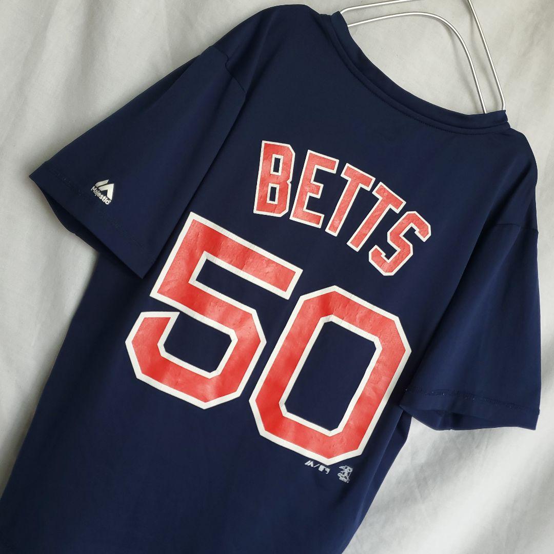 Majestic MLB レッドソックス ベッツ 半袖 Tシャツ 野球