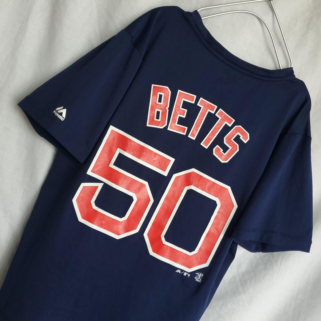 Majestic MLB レッドソックス ベッツ 半袖 Tシャツ 野球