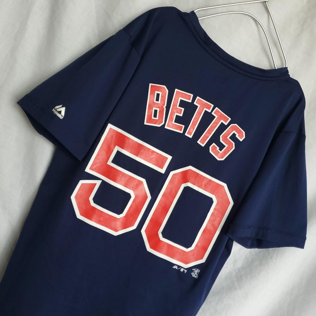 Majestic MLB レッドソックス ベッツ 半袖 Tシャツ 野球
