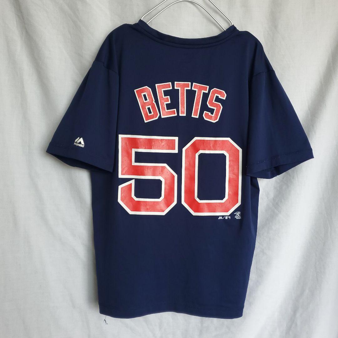 Majestic MLB レッドソックス ベッツ 半袖 Tシャツ 野球