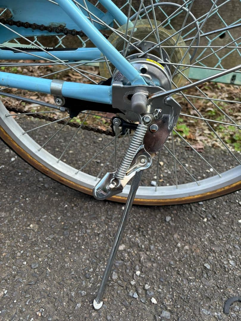 24 インチ子供用自転車 ライトブルー 前面バスケット付き(土、日値下げました)
