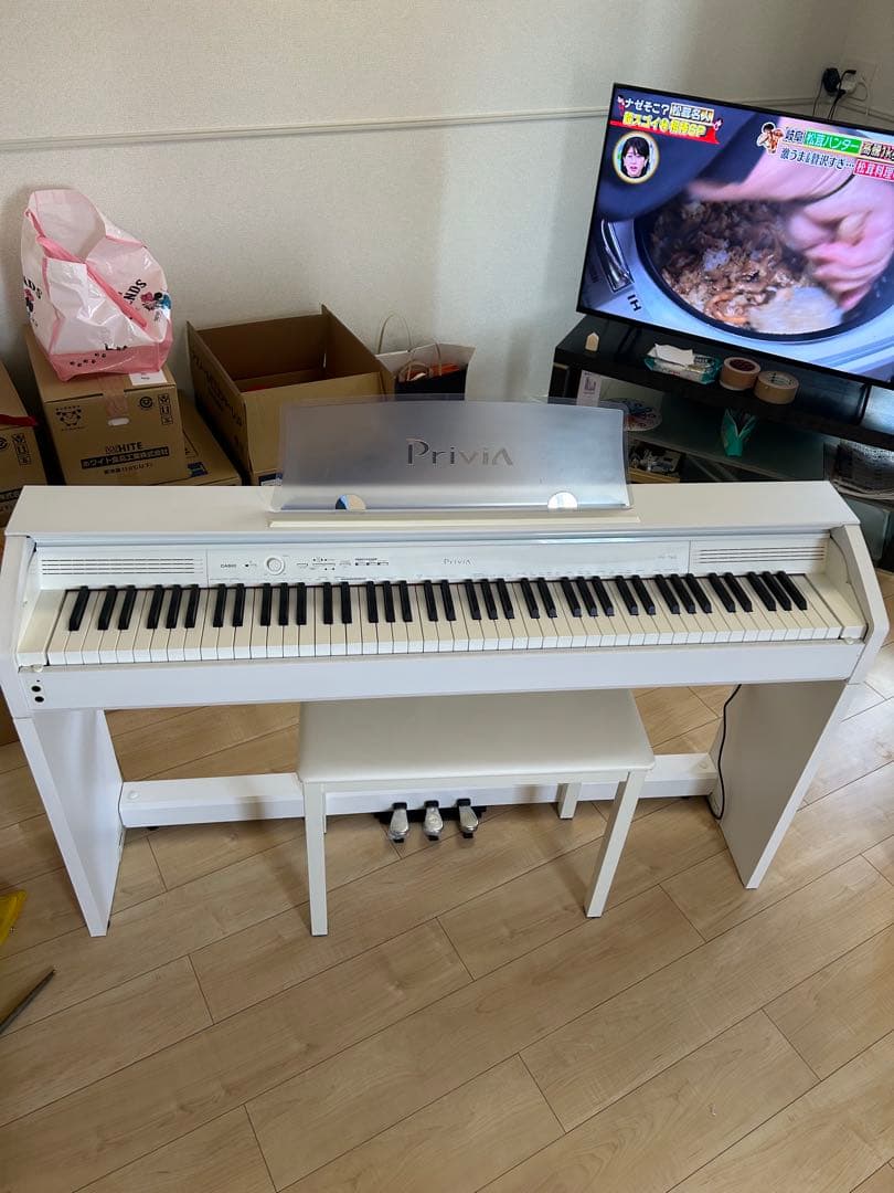 CASIO Privia ホワイト電子ピアノ 椅子付き　PX-760
