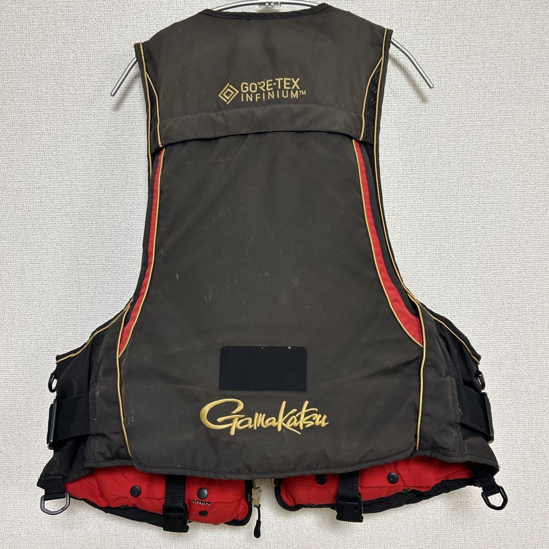 がまかつウィンドストッパー フローティングベスト GM-2192 レッドブラック