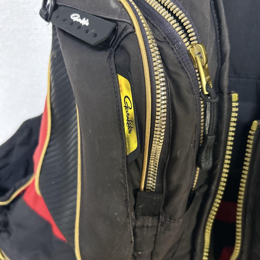 がまかつウィンドストッパー フローティングベスト GM-2192 レッドブラック
