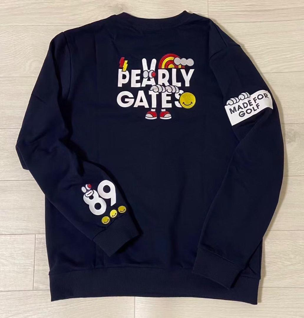 新品 正規品 パーリーゲイツ どうしちゃったPGスウェット 紺 サイズ4 M
