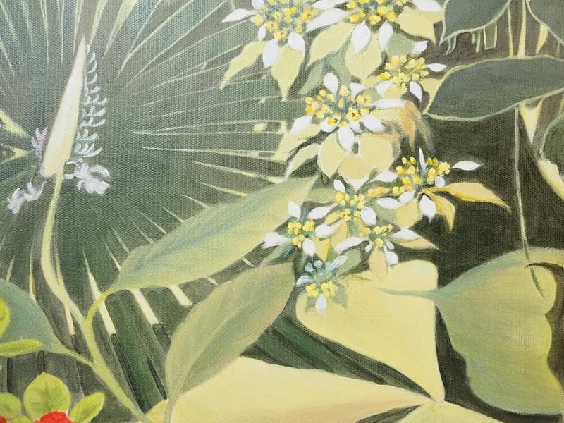 絵画 風景 田中一村「奄美の杜」 サイン 額装済み 肉筆手描き M10