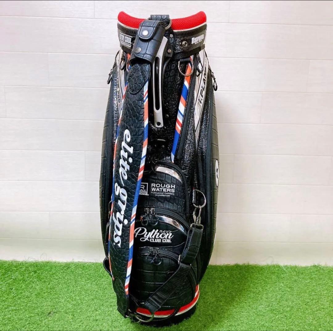 値下★美品限定品★お洒落カッコいいelite grips キャディバッグ10.5