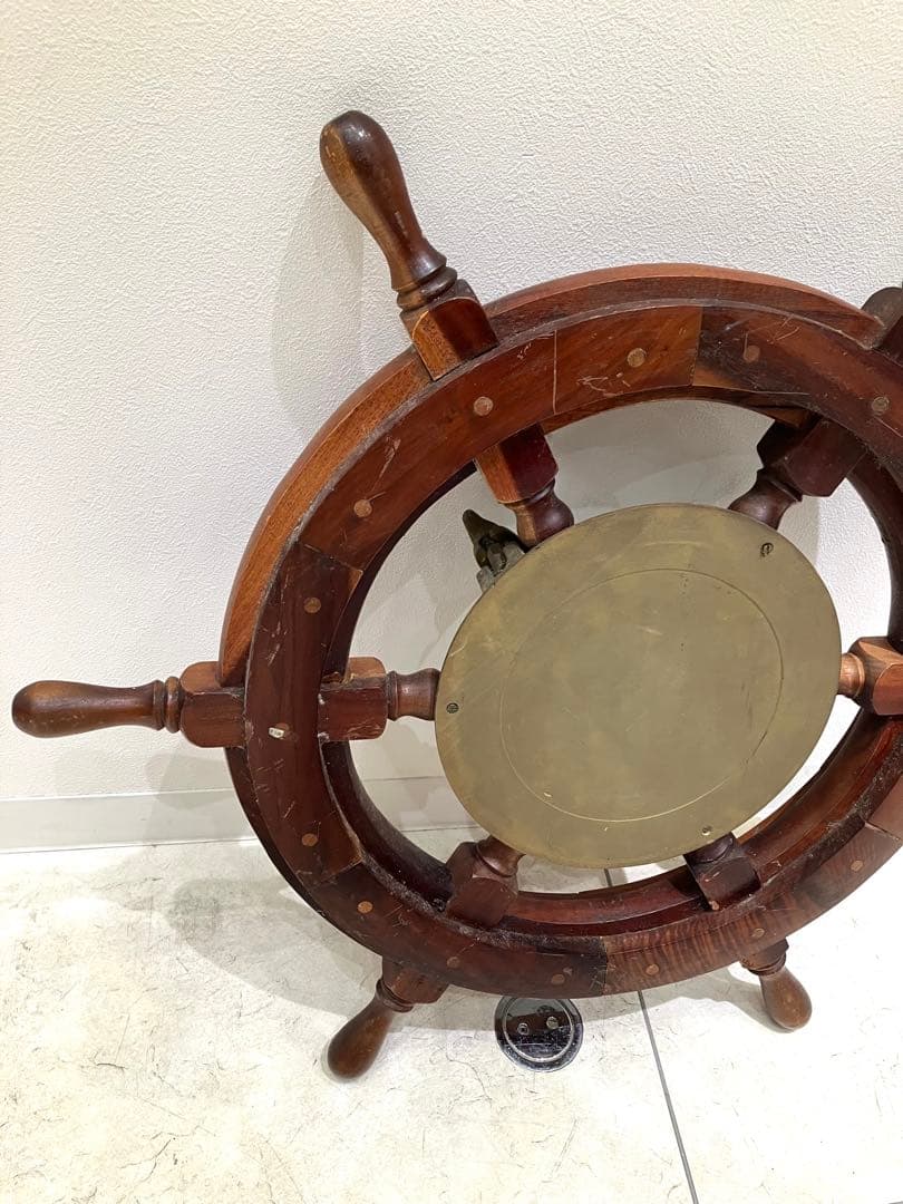 【ジャンク品】SHIPS TIME 船舵 置時計