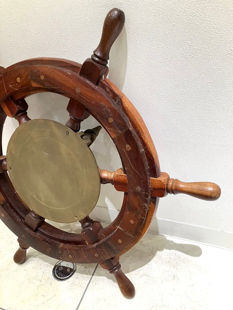 【ジャンク品】SHIPS TIME 船舵 置時計