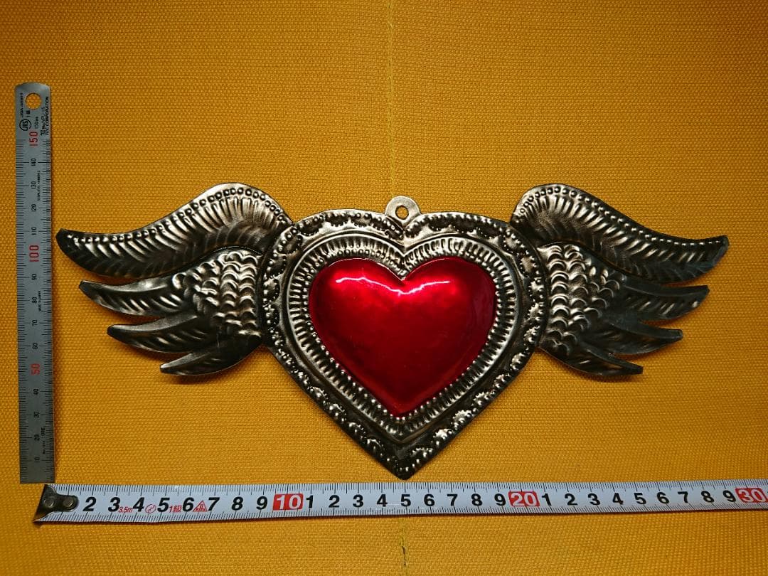 ハート　金属　オブジェ　置物　インテリア　工芸品　美術品　A1122