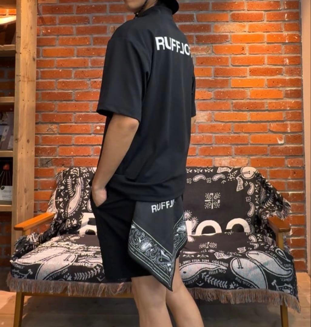 RUFFLOG モックネックシャツ＆ショートパンツセット　サイズL BLACK