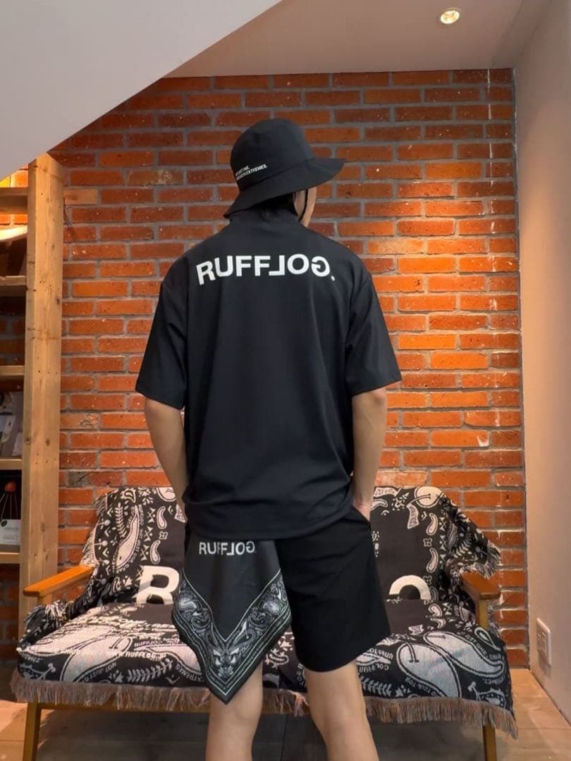 RUFFLOG モックネックシャツ＆ショートパンツセット　サイズL BLACK