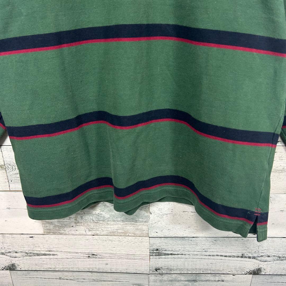 Canterbury カンタベリー 刺繍ロゴボーダー　ラガーシャツ ポロシャツ