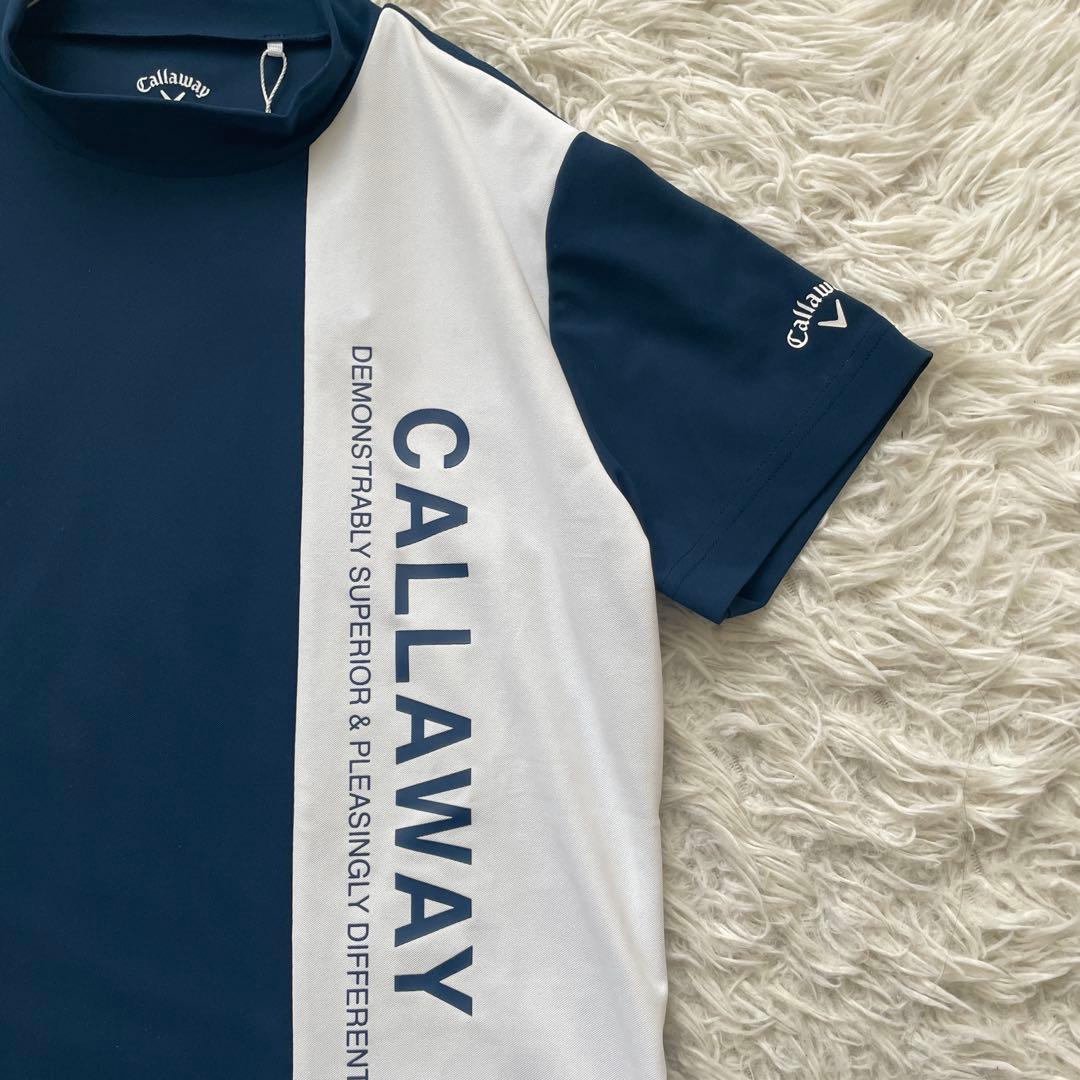 タグ付き　Callaway モックネック　半袖　シャツ　ストレッチ素材　速乾