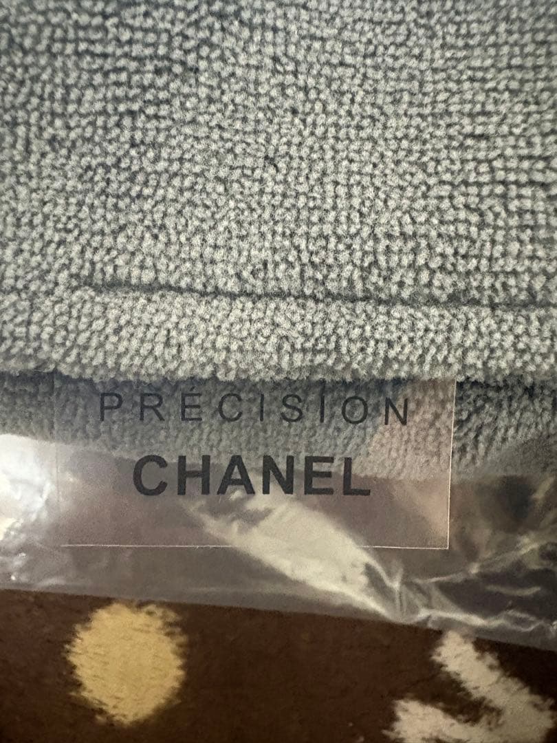 CHANEL ノベルティショルダーバッグ グレー パイル地 ココマーク 斜め掛け
